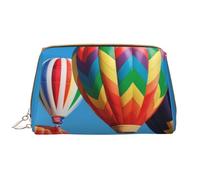 QGWDYYJQ Borsa cosmetica portatile in pelle stampata Merry Christmas, Palloncini ad aria calda., Taglia unica
