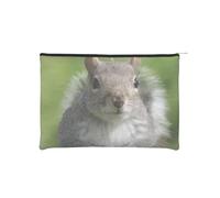 QGWDYYJQ Borsa cosmetica riutilizzabile in carta stampata scoiattolo rosso