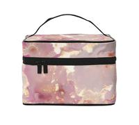 QGWDYYJQ Borsa cosmetica stampata di marmo rosa della borsa di trucco di viaggio della borsa cosmetica