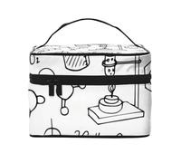 QGWDYYJQ Borsa cosmetica stampata stampata della borsa di trucco della borsa di trucco di viaggio della borsa cosmetica