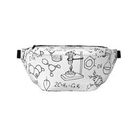 QGWDYYJQ Borsa da viaggio con stampa chimica stampata a tracolla, Nero , Taglia unica