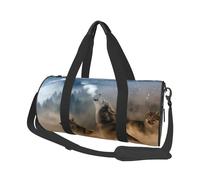 QGWDYYJQ Borsa da viaggio con stampa lupo Borsa da viaggio di grande capacità