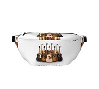 QGWDYYJQ Borsa da viaggio con tracolla stampata a forma di chitarra, Nero , Taglia unica