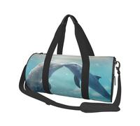 QGWDYYJQ Borsa da viaggio stampata Winter The Dolphin Borsa da viaggio di grande capacità