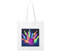 QGWDYYJQ Borsa per la spesa in tela stampata con palle da bowling, borsa a tracolla casual