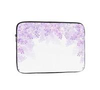QGWDYYJQ Borsa protettiva per computer portatile con stampa floreale lilla con fiori