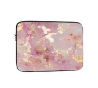 QGWDYYJQ Borsa protettiva per computer portatile con stampa texture in marmo rosa