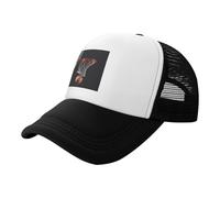 QGWDYYJQ Cappello da baseball stampato da basket Cappello da camionista Mesh Cappello da baseball curvo moda, Nero , 3-6