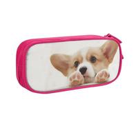 QGWDYYJQ Carino Corgi - Astuccio per cancelleria con stampa di corgi, rosa, Taglia unica, Portamonete