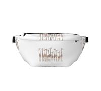 QGWDYYJQ Carino Wild Cartoon Giraffe Stampato Crossbody Marsupio Marsupio Borsa da Viaggio, Nero , Taglia unica