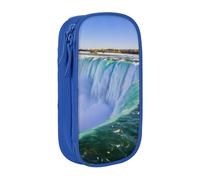 QGWDYYJQ Cascate del Niagara - Astuccio per cancelleria, grande capacità, con stampa a doppio strato, organizer portatile, Blu, Taglia unica, Portamonete