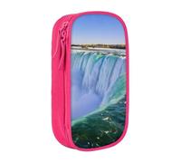QGWDYYJQ Cascate del Niagara - Astuccio per cancelleria, grande capacità, con stampa a doppio strato, organizer portatile, rosa, Taglia unica, Portamonete