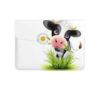 QGWDYYJQ Custodia protettiva per laptop in pelle stampata con mucca carina