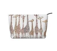 QGWDYYJQ Cute Wild Cartoon Giraffe Stampato Velluto Sacchetto di Trucco Viaggio Toiletry Bag Portatile Cosmetici Bag, Nero , Taglia unica