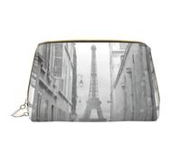 QGWDYYJQ Divertente borsa cosmetica portatile in pelle stampata con volpe, Torre Eiffel Parigi Street Ombrello rosso, Taglia unica
