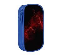 QGWDYYJQ Explosion Burst - Astuccio portamatite a doppio strato, grande capacità, con stampa, colore: rosso e nero, Blu, Taglia unica, Portamonete
