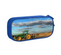 QGWDYYJQ Fantasy Farm Tractor - Astuccio per cancelleria, portatile, con stampa di trattore, Blu, Taglia unica, Portamonete