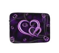 QGWDYYJQ Fashional - Borsa protettiva per computer portatile con stampa di cuori viola