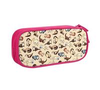 QGWDYYJQ Hairy Ferret - Astuccio per cancelleria, portatile, con stampa di furetto, rosa, Taglia unica, Portamonete