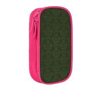 QGWDYYJQ Hunter - Astuccio portamatite a doppio strato, con motivo floreale e petali stampati, grande capacità, organizer portatile, rosa, Taglia unica, Portamonete