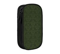QGWDYYJQ Hunter - Astuccio portamatite a doppio strato, con motivo floreale e petali stampati, grande capacità, organizer portatile, Nero , Taglia unica, Portamonete