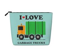 QGWDYYJQ I Love Garbage Trucks Stampato Finta Canapa Trucchi Borsa per il Trucco Quotidiano Borsa da Viaggio Borsa da toilette, Nero , Taglia unica