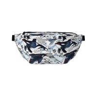 QGWDYYJQ Killer Whale - Marsupio da viaggio con stampa a tracolla, Nero , Taglia unica