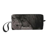 QGWDYYJQ Leone e leonessa stampata ricevono borsa piccola borsa per il trucco borsa portatile