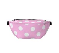 QGWDYYJQ Marsupio a tracolla con stampa a pois rosa, Nero , Taglia unica