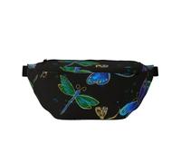 QGWDYYJQ Marsupio a tracolla con stampa libellula, borsa da viaggio, Nero , Taglia unica