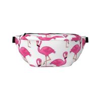 QGWDYYJQ Marsupio da viaggio con stampa fenicottero rosa, Nero , Taglia unica