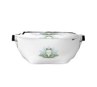 QGWDYYJQ Marsupio da viaggio con stampa rana yoga divertente, Nero , Taglia unica