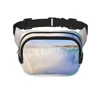 QGWDYYJQ Niagara Falls - Marsupio quadrato a doppio strato con stampa delle cascate del Niagara, Nero , Taglia unica