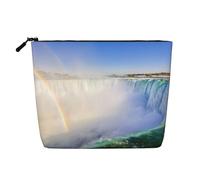 QGWDYYJQ Niagara Falls - Trousse da viaggio con stampa in canapa finta, Nero , Taglia unica