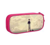QGWDYYJQ Old Lighthouse - Astuccio per cancelleria con stampa di un faro, rosa, Taglia unica, Portamonete