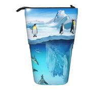 QGWDYYJQ Penguins On The Iceberg - Organizer verticale telescopico a matita stampata