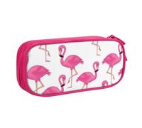 QGWDYYJQ Pink Flamingo stampato penna astuccio cancelleria organizzatore portatile, rosa, Taglia unica, Portamonete