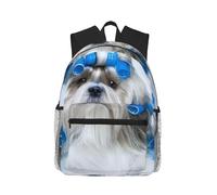 QGWDYYJQ Shih Tzu Dog stampato Casual Zaino Daypack borsa per laptop