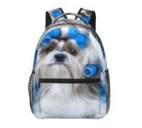 QGWDYYJQ Shih Tzu Dog stampato zaino casual multifunzionale Daypack