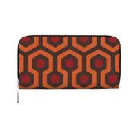 QGWDYYJQ Shining Overlook - Portafoglio portatile con cerniera in vera pelle stampata, Nero , Taglia unica