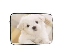 QGWDYYJQ Simpatico cucciolo maltese stampato Laptop Case Laptop Bag Borsa protettiva per computer portatile