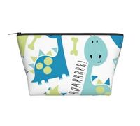 QGWDYYJQ Simpatico dinosauro stampato quotidiano sacchetto di trucco borsa da viaggio borsa da toilette, Nero , Taglia unica