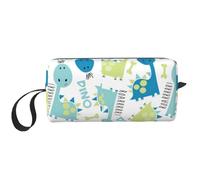 QGWDYYJQ Simpatico dinosauro stampato riceve borsa piccola borsa per il trucco borsa portatile