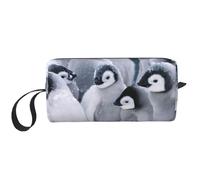 QGWDYYJQ Simpatico pinguino stampato ricevono borsa piccola borsa per il trucco borsa portatile di stoccaggio