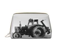QGWDYYJQ Trattore Agricoltura Tranquil stampato Sacchetto di trucco in pelle Borsa cosmetica portatile Borsa da toilette Pochette, bianco, Taglia unica