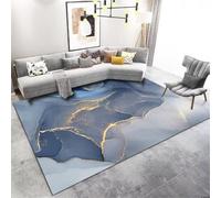 QGYFRE Tappeto Ingresso Interno Tappeti Salotto Grandi Tappetto Per Camera 50x80CM blu astratto in inchiostro e acqua scendiletto salone