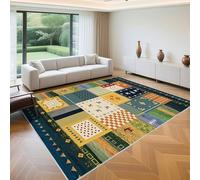 QGYFRE Tappeto Salotto Moderno da camera 80x120cm Verde Progetto di stampa in stile nazionale per il letto