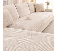 QHAIYYBF copridivano 4 posti con penisola,copridivano antiscivolo,Universale Copricuscini Divano Antiscivolo, Copridivano Cuscini Separati, Soft Sofa Seat Cover Lavabili
