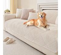 QHAIYYBF Copridivano 4 posti con penisola,Velluto Copriseduta Divano Elasticizzato, Universale Copricuscini Divano Antiscivolo, Copridivano Cuscini Separati, Soft Sofa Seat Cover Lavabili