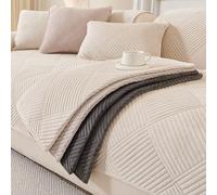 QHAIYYBF Copridivano 4 posti con penisola,Velluto Copriseduta Divano Elasticizzato, Universale Copricuscini Divano Antiscivolo, Copridivano Cuscini Separati, Soft Sofa Seat Cover Lavabili